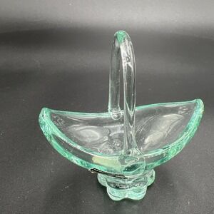 VTG Rosenthal Netter Miniature Glass Basket / Toothpick Holder - Made in SPAIN